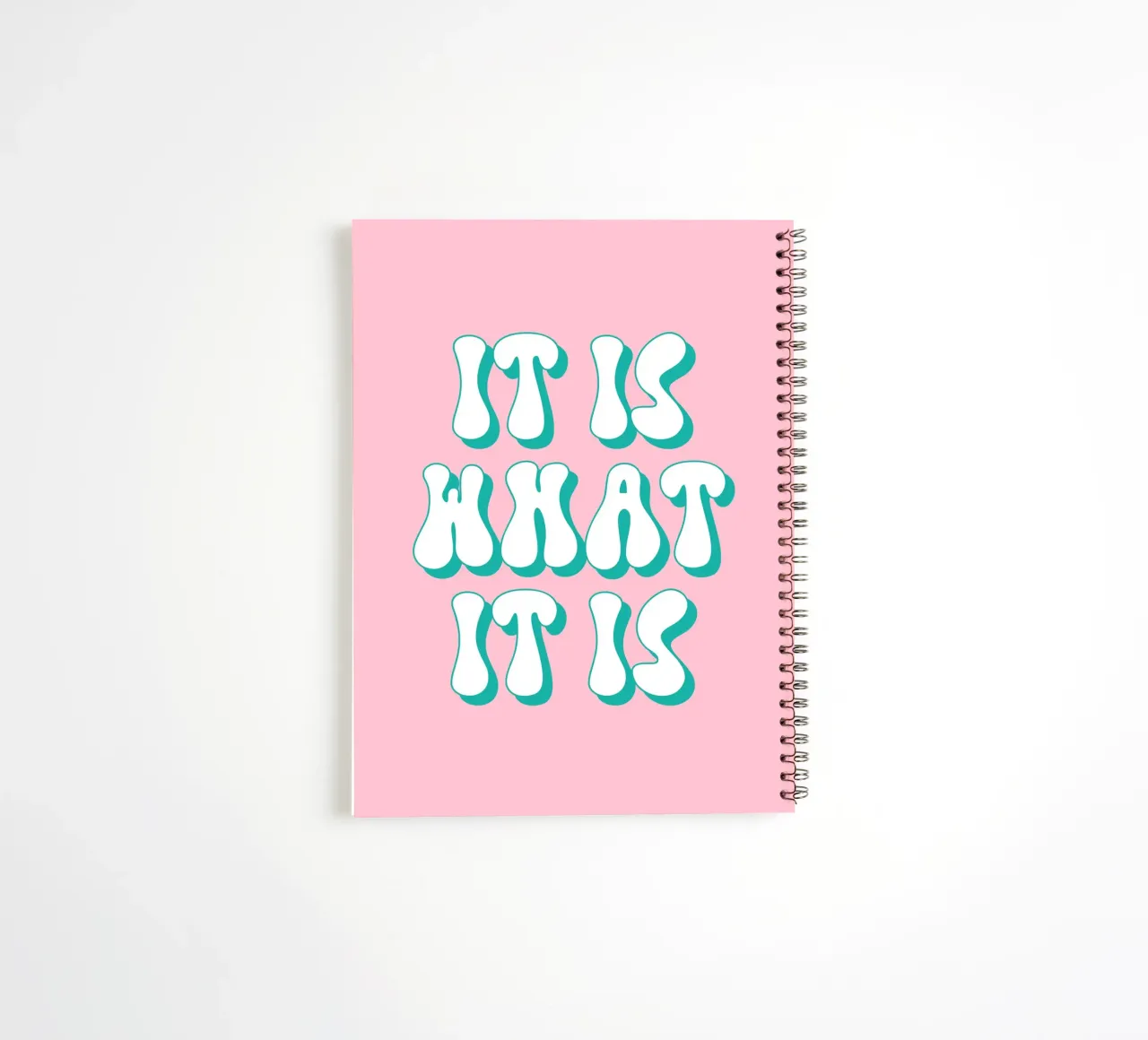 Citation "C'est ce que c'est" (tonalité rose) carnet à spirale de Paigaam Studio