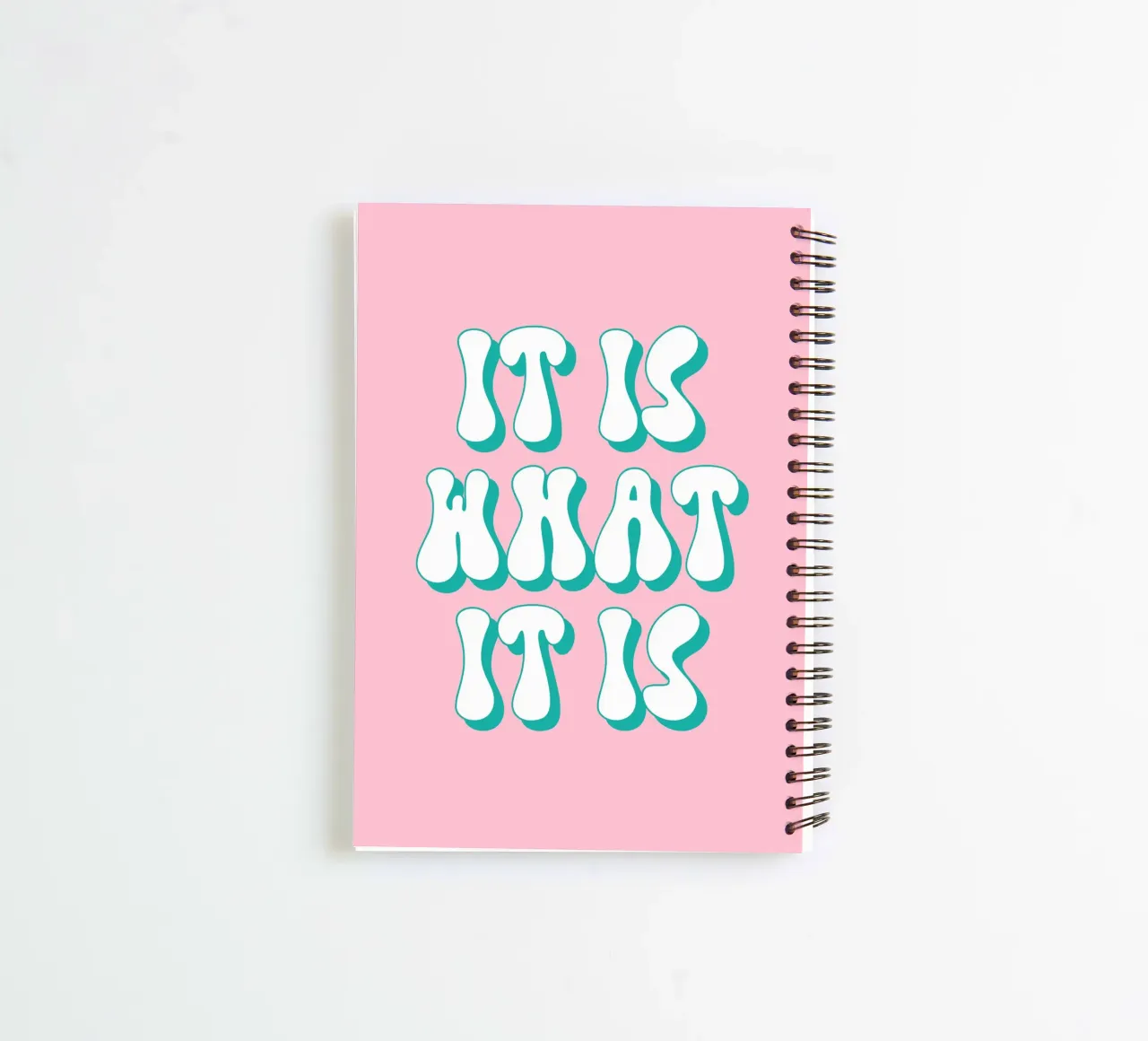 Citation "C'est ce que c'est" (tonalité rose) carnet à spirale de Paigaam Studio