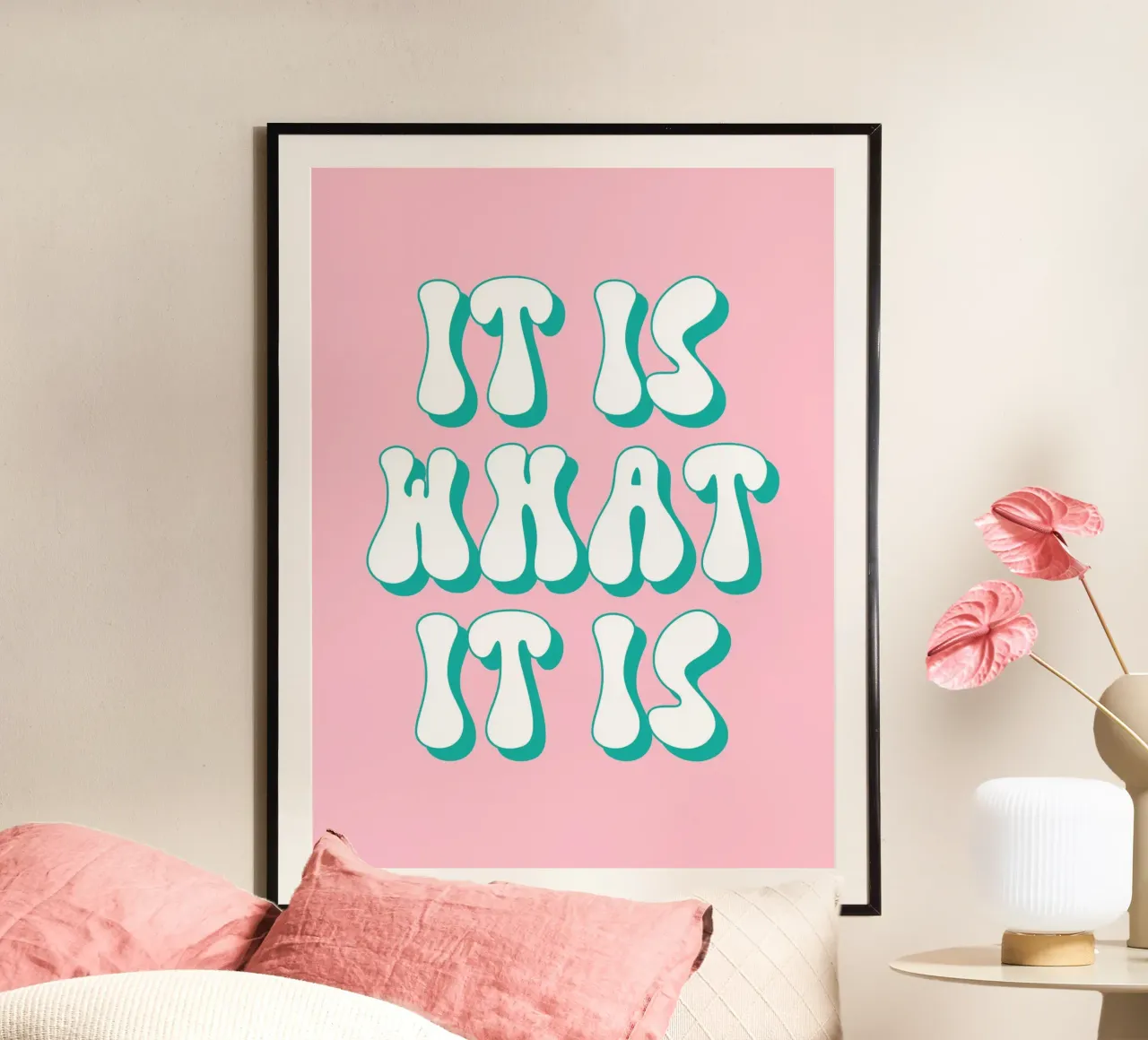 It Is What It Is Quote (Pink Tone) hahnemühle van Paigaam Studio