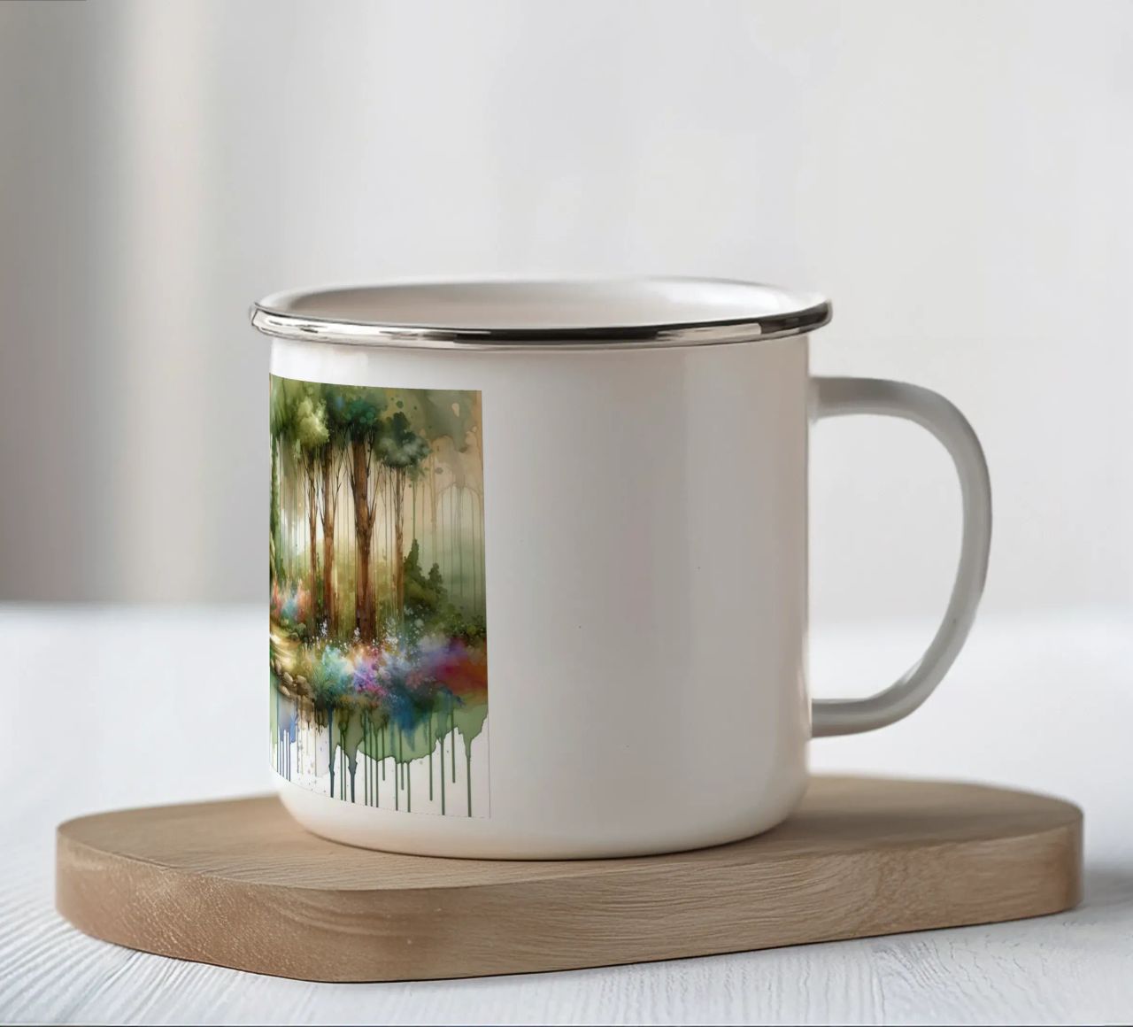Foresta accattivante tazza in smalto da Chromatic Fusion Studio