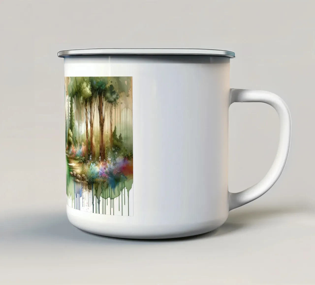 Bosque cautivador taza de esmalte de Chromatic Fusion Studio