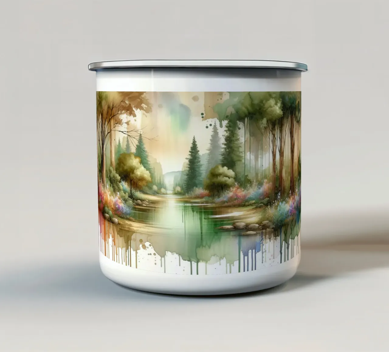 Foresta accattivante tazza in smalto da Chromatic Fusion Studio