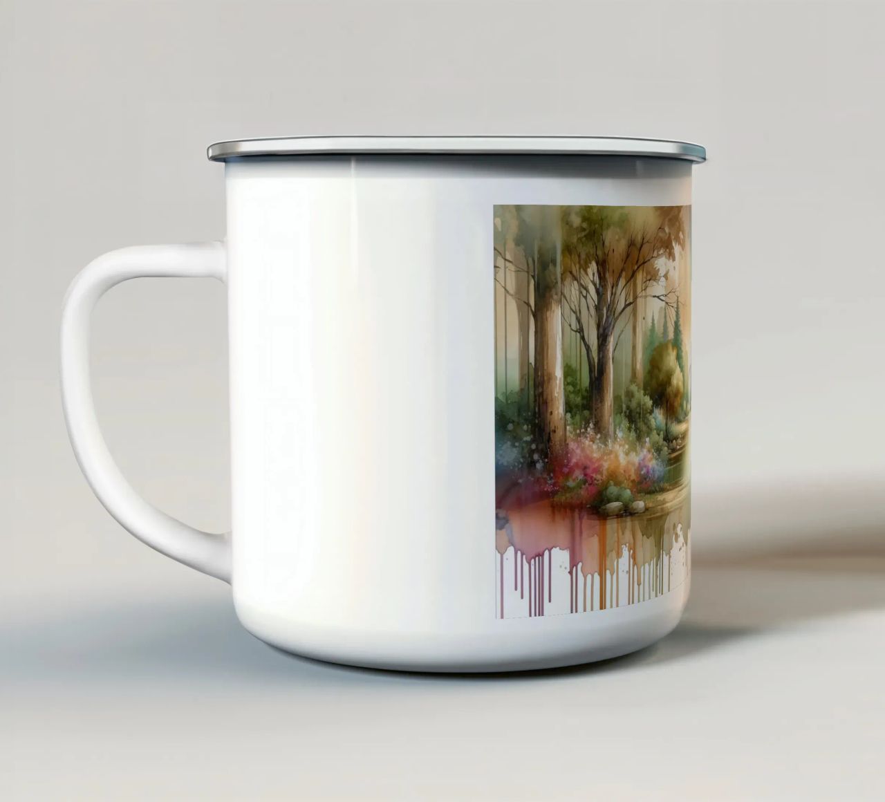 Foresta accattivante tazza in smalto da Chromatic Fusion Studio