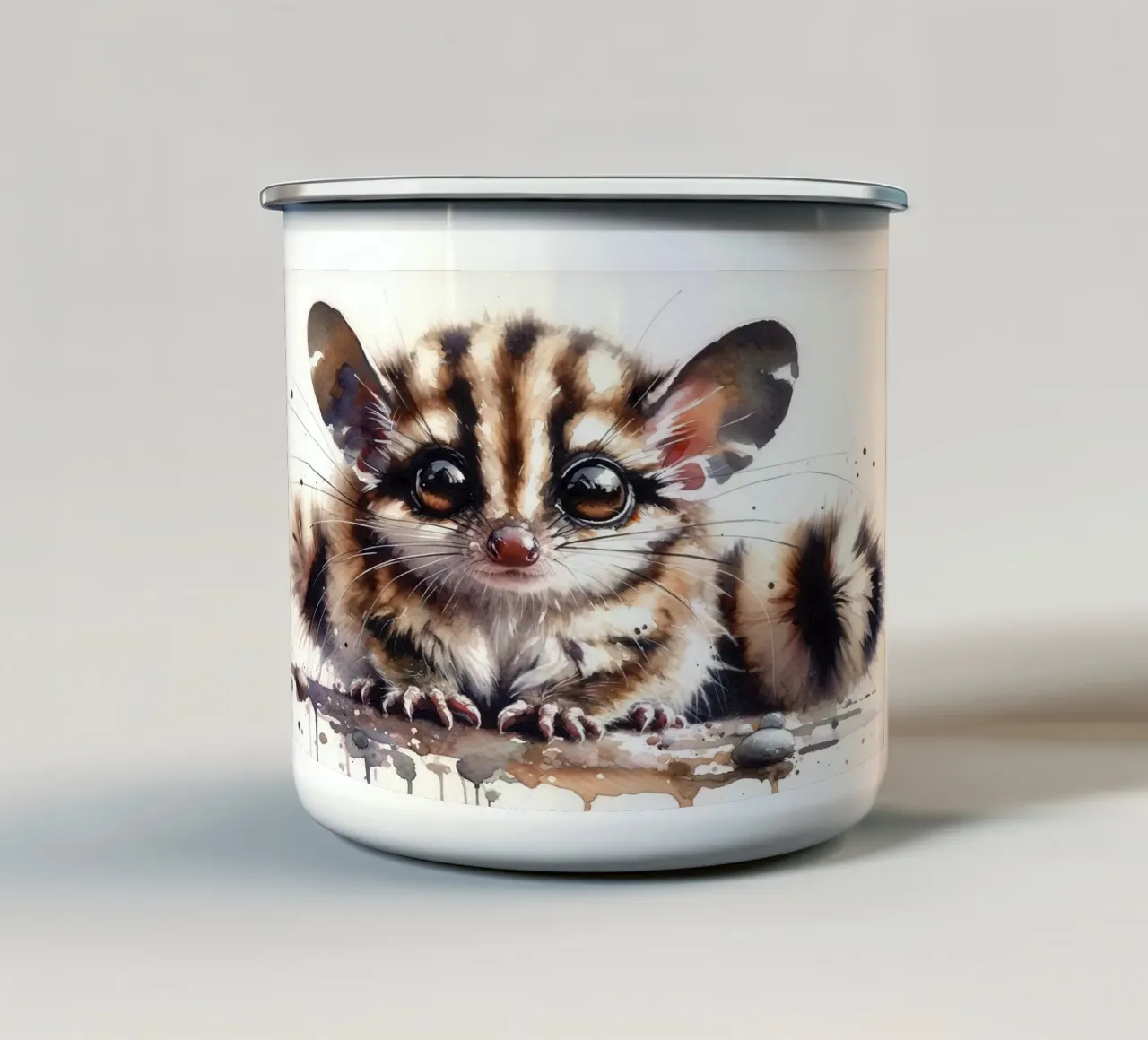 Incantevole Critter della foresta tazza in smalto da Chromatic Fusion Studio
