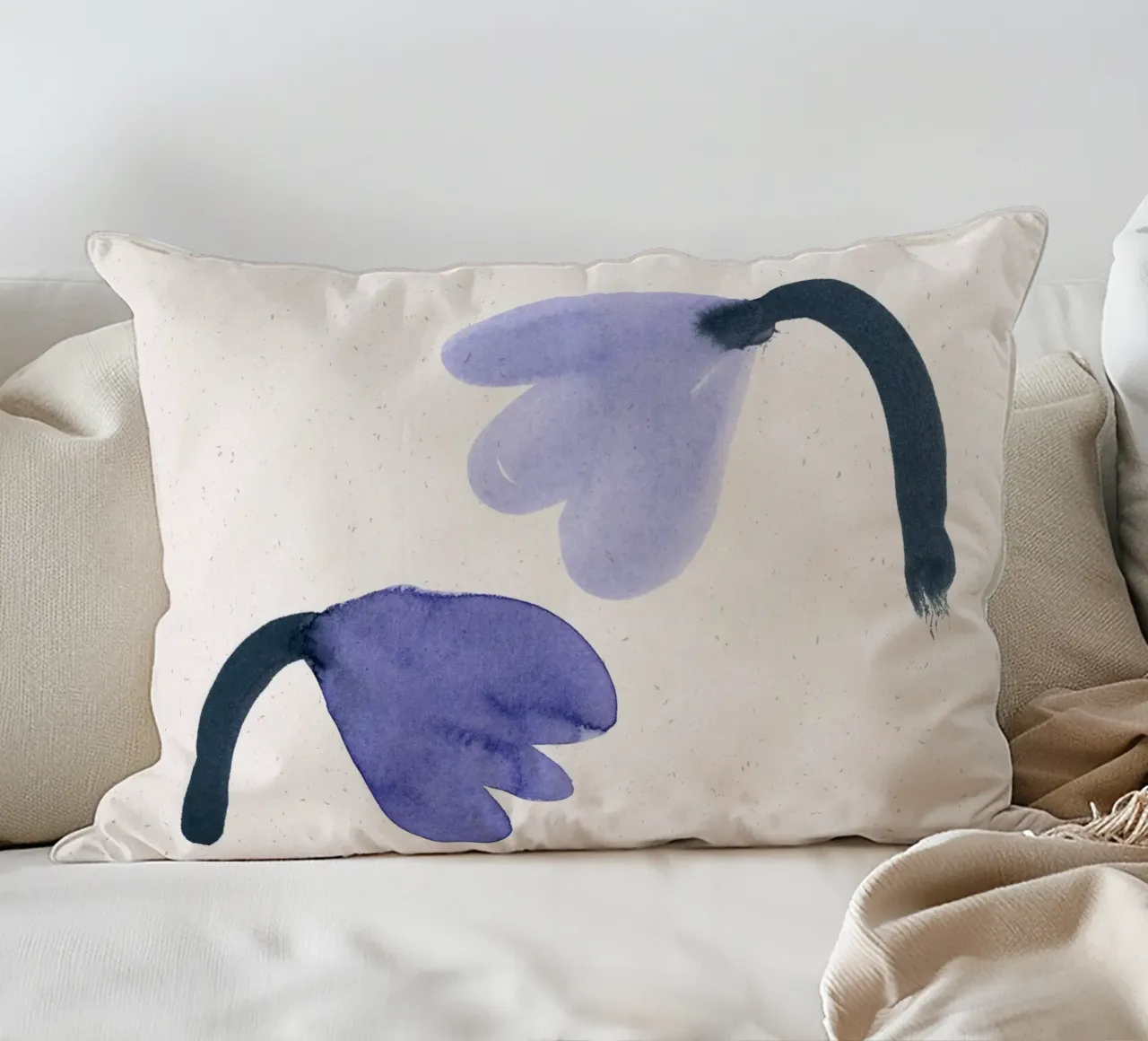 Blue Blooms 03 cuscino da Leaflover