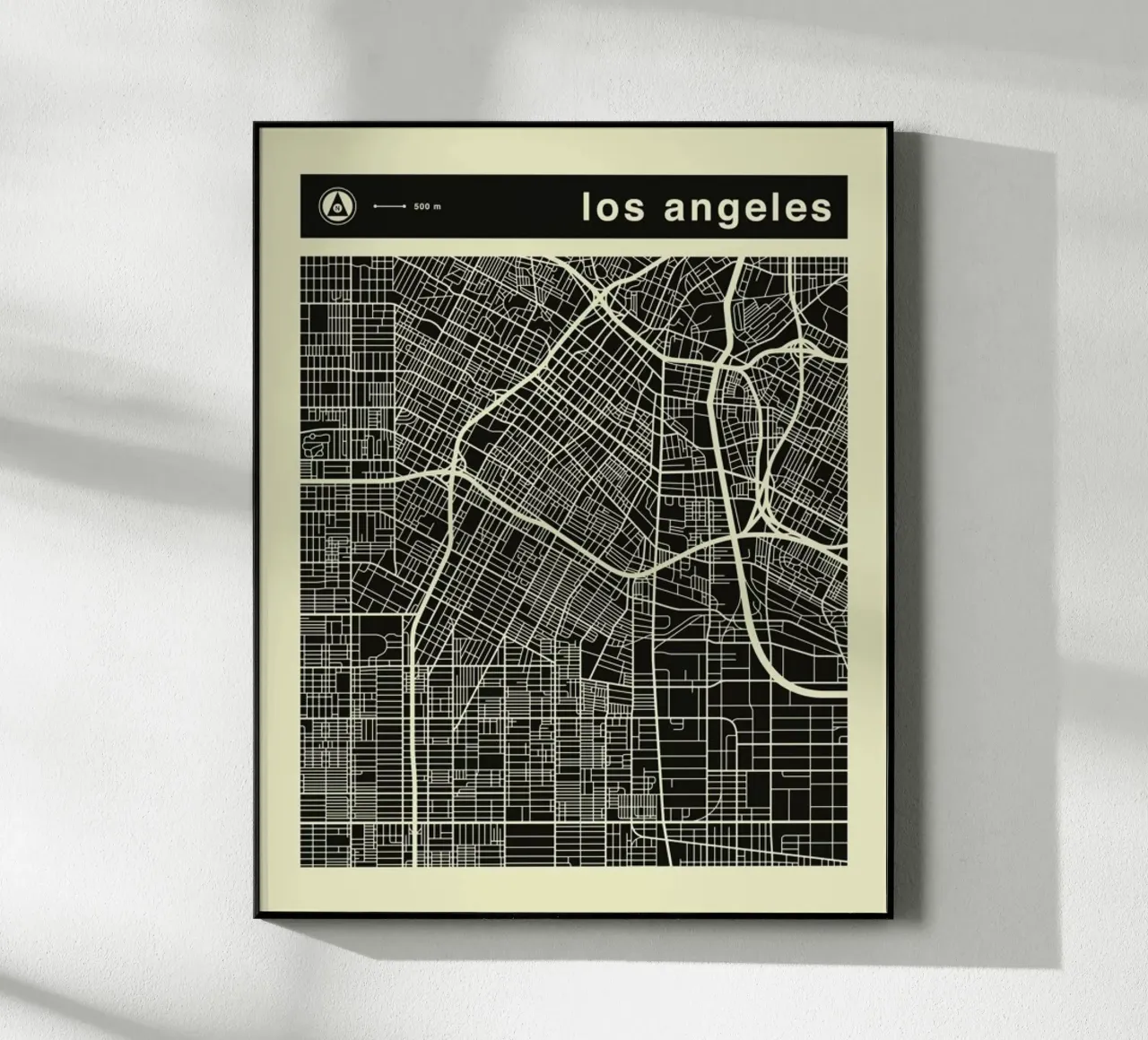 Los Angeles Map plexiglass da Jazzberry Blue