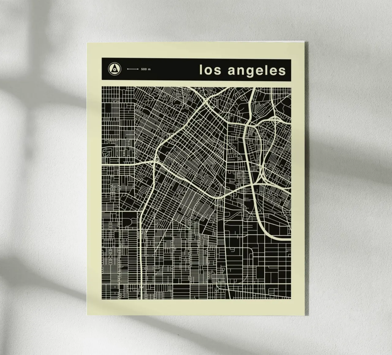 Los Angeles Map plexiglass da Jazzberry Blue