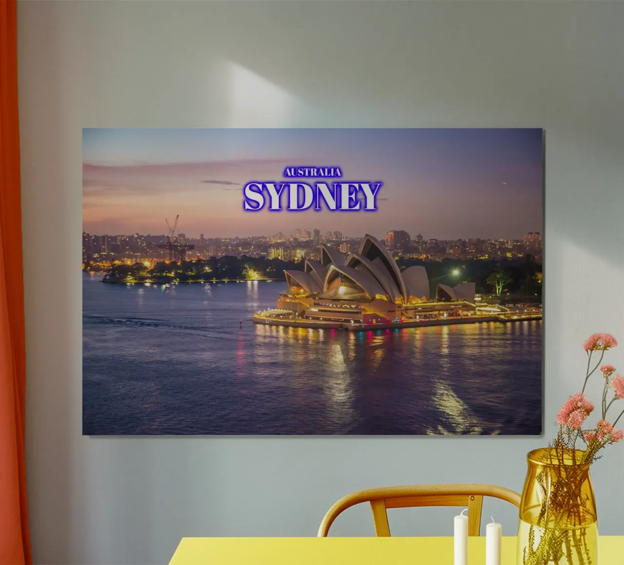 L'Opera di Sydney di notte - Australia poster con telaio in legno da surfer28