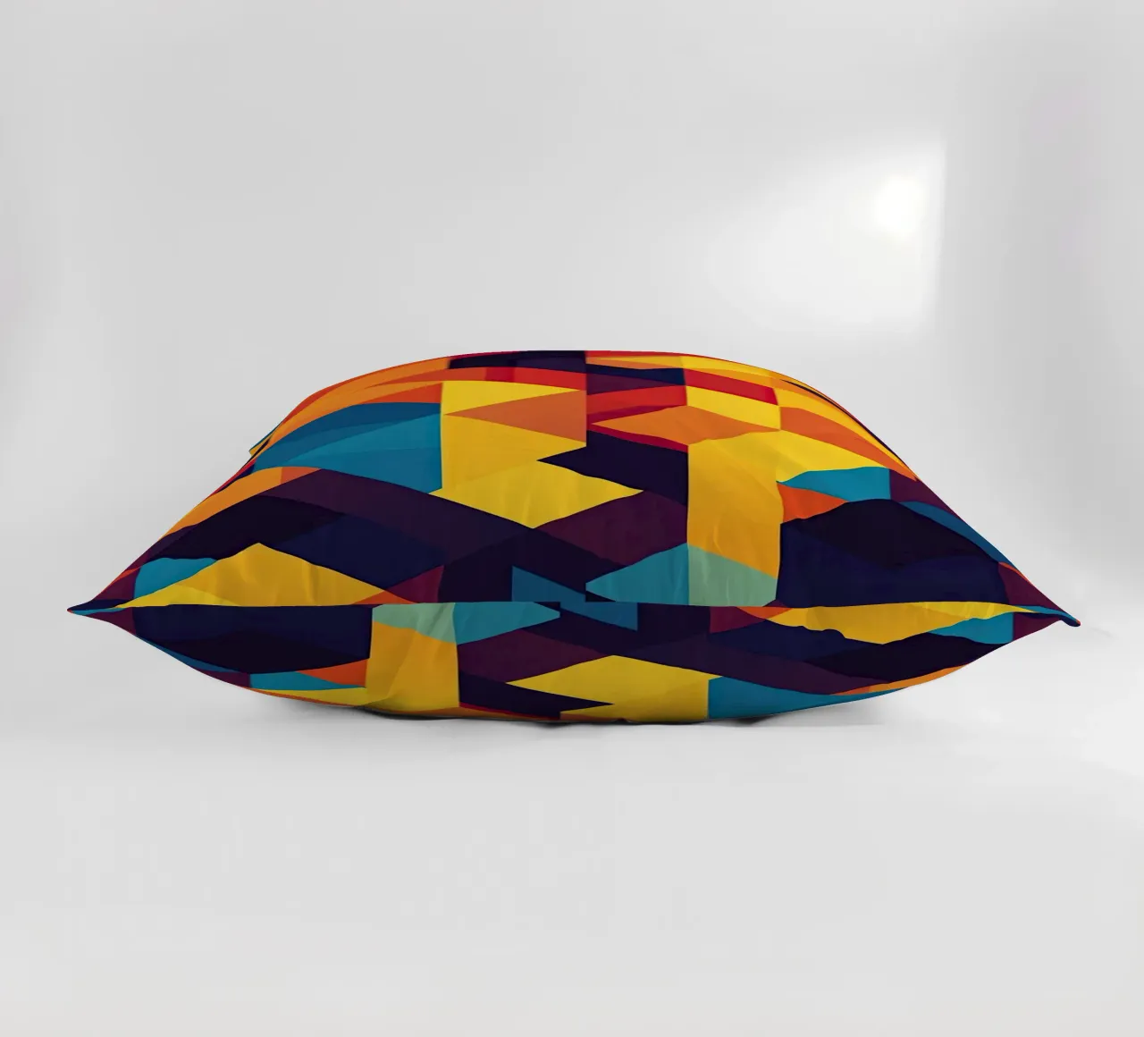 Motif abstrait cubique aux couleurs rétro coussin de Autofocus