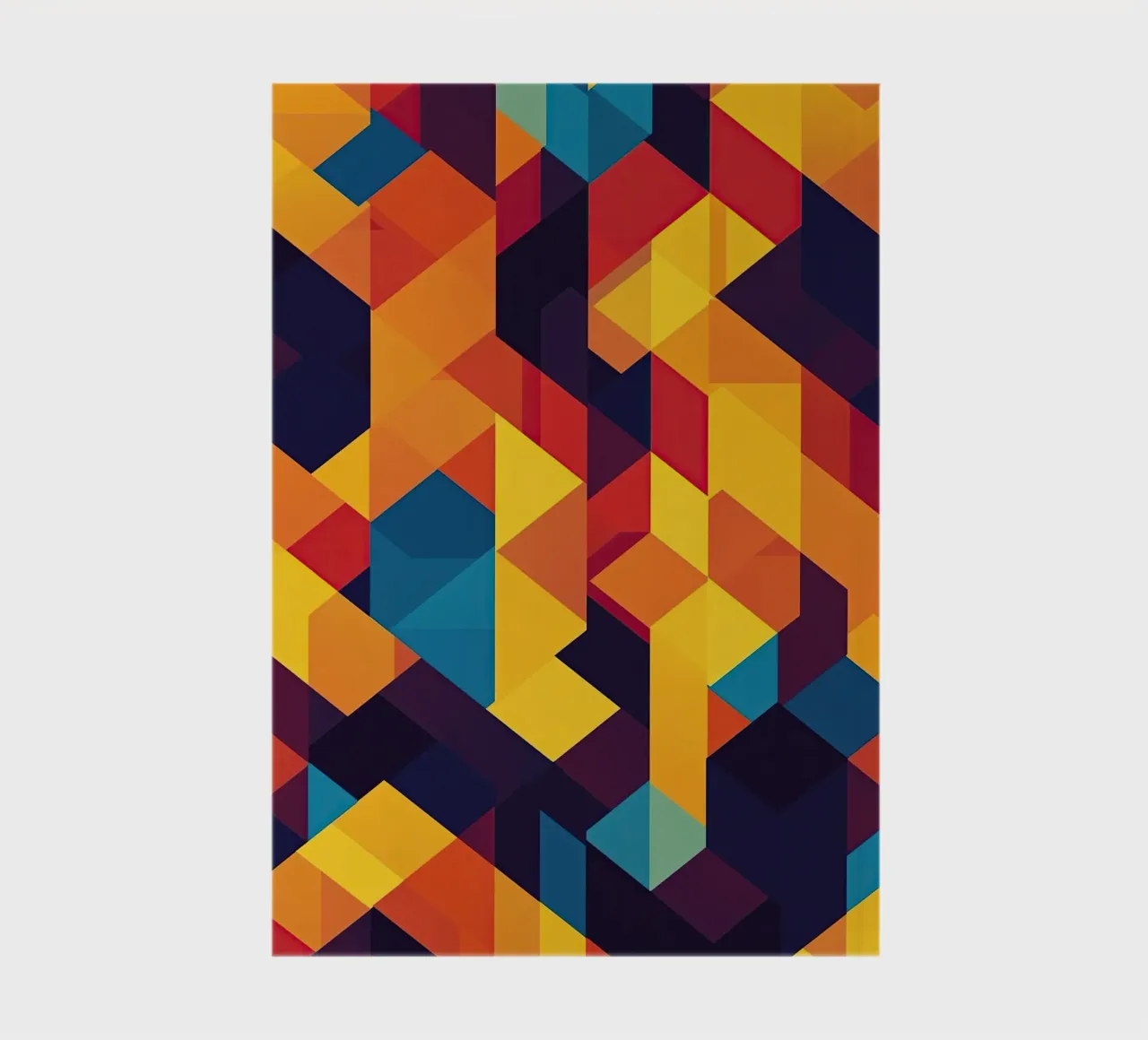 Abstract cubic pattern in retro colours notebook by Autofocus