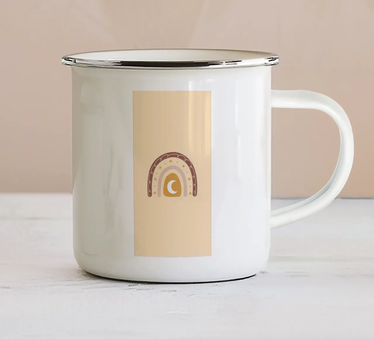 arcobaleno estetico tazza in smalto da bonglantrungmuoi