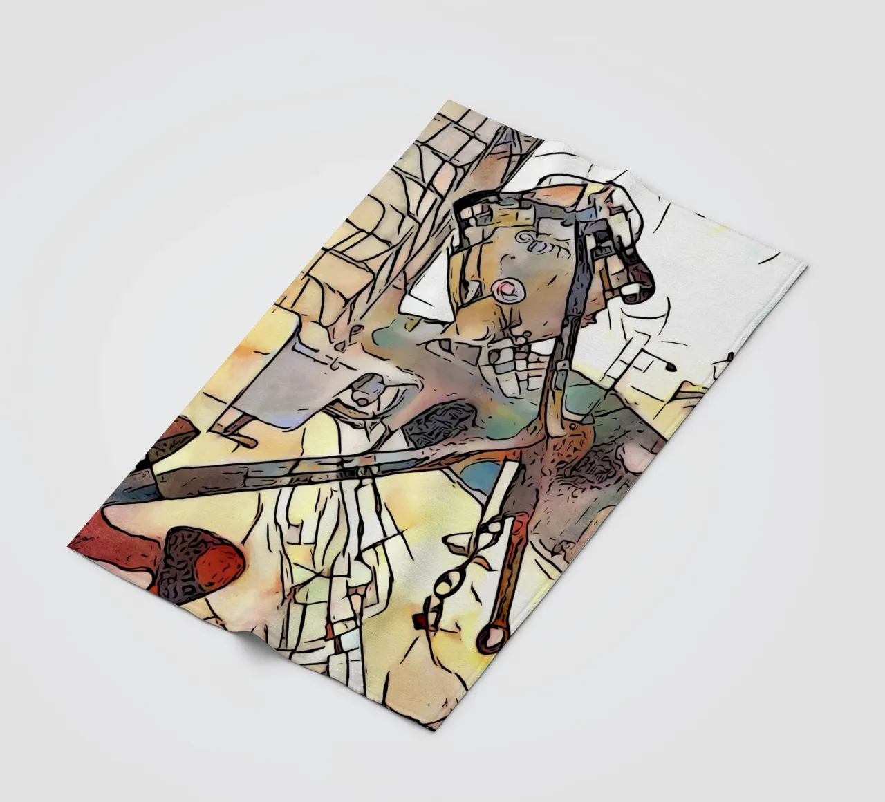 Kandinsky incontra Marsiglia, motivo 5 coperta in pile da ZAMART
