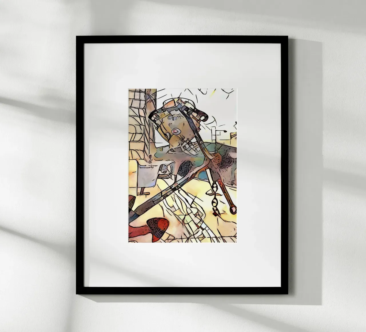 Kandinsky incontra Marsiglia, motivo 5 poster con telaio in alluminio da ZAMART