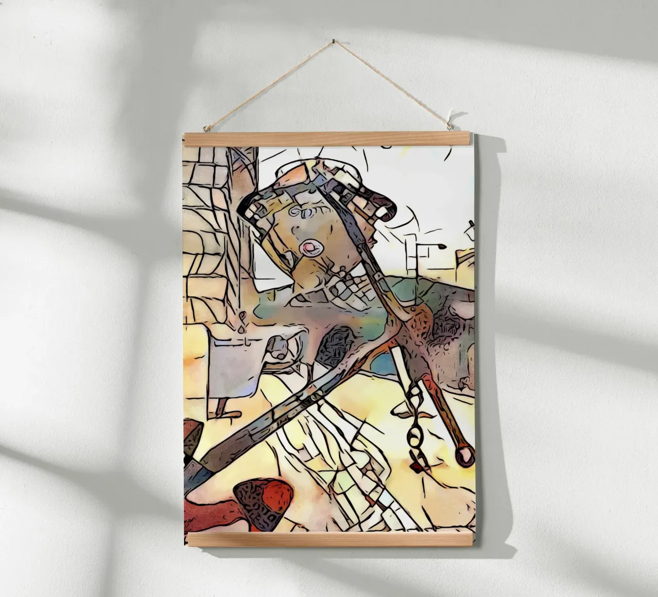Kandinsky incontra Marsiglia, motivo 5 poster con telaio in alluminio da ZAMART
