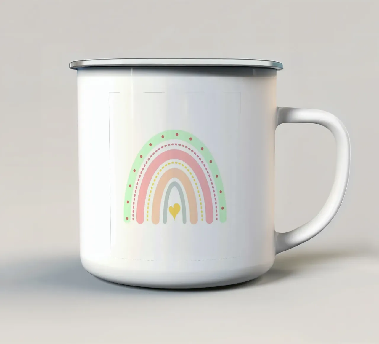 arcobaleno estetico tazza in smalto da bonglantrungmuoi