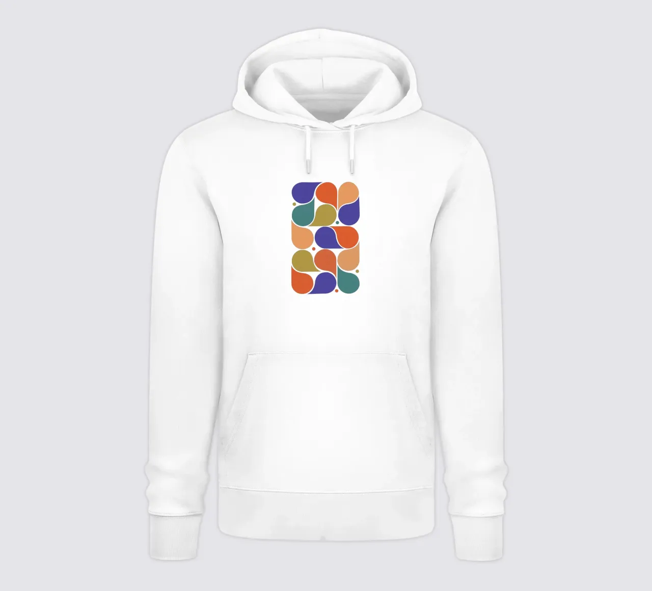 Stampa d'arte di forme geometriche astratte - Palette di colori rétro felpa con cappuccio da showmemars