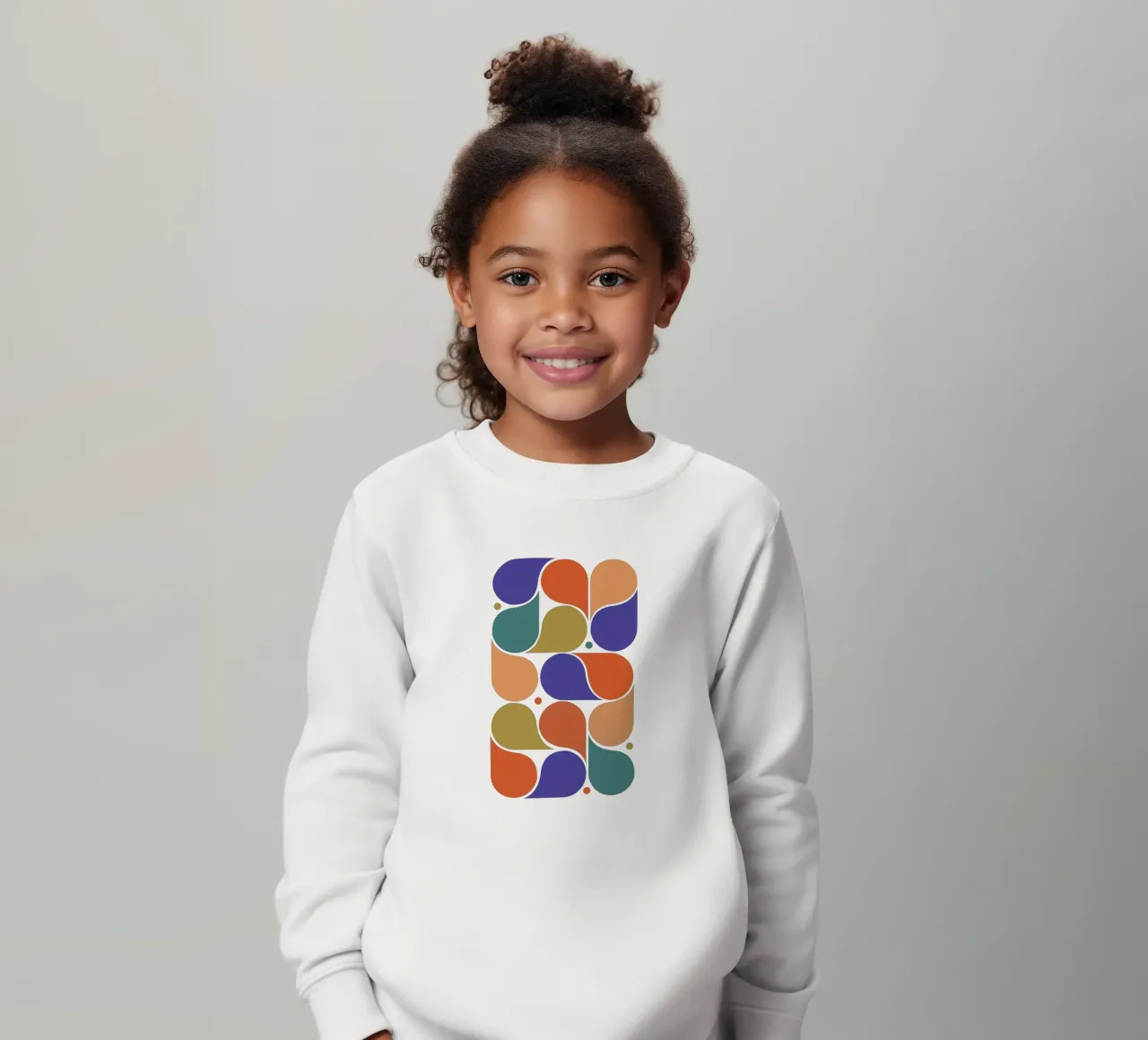 Stampa d'arte di forme geometriche astratte - Palette di colori rétro felpa bambino da showmemars