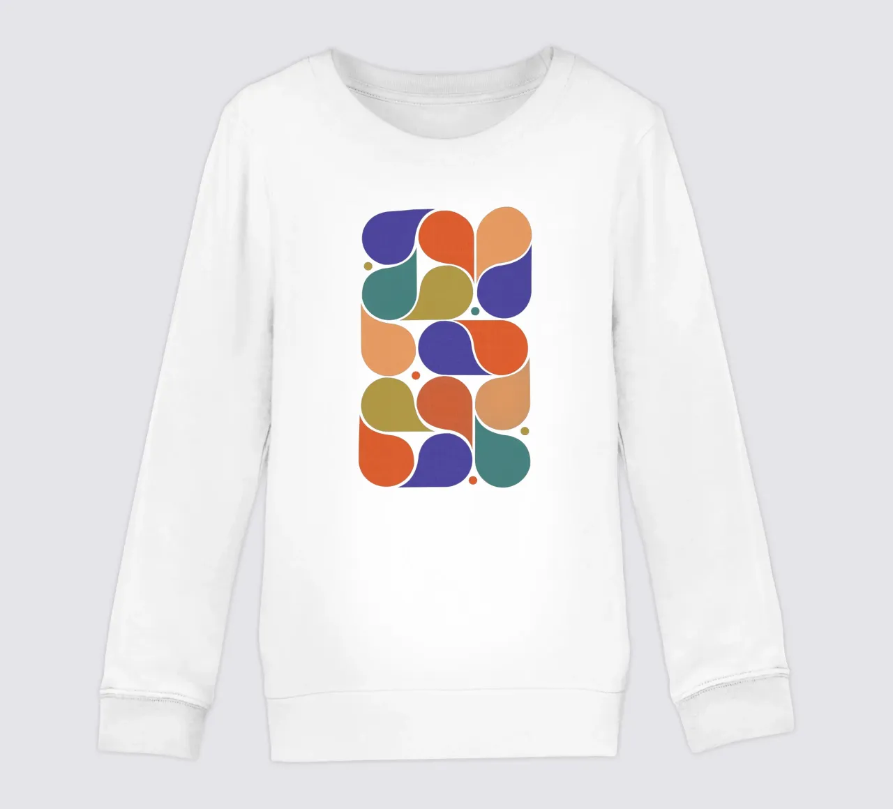 Stampa d'arte di forme geometriche astratte - Palette di colori rétro felpa bambino da showmemars