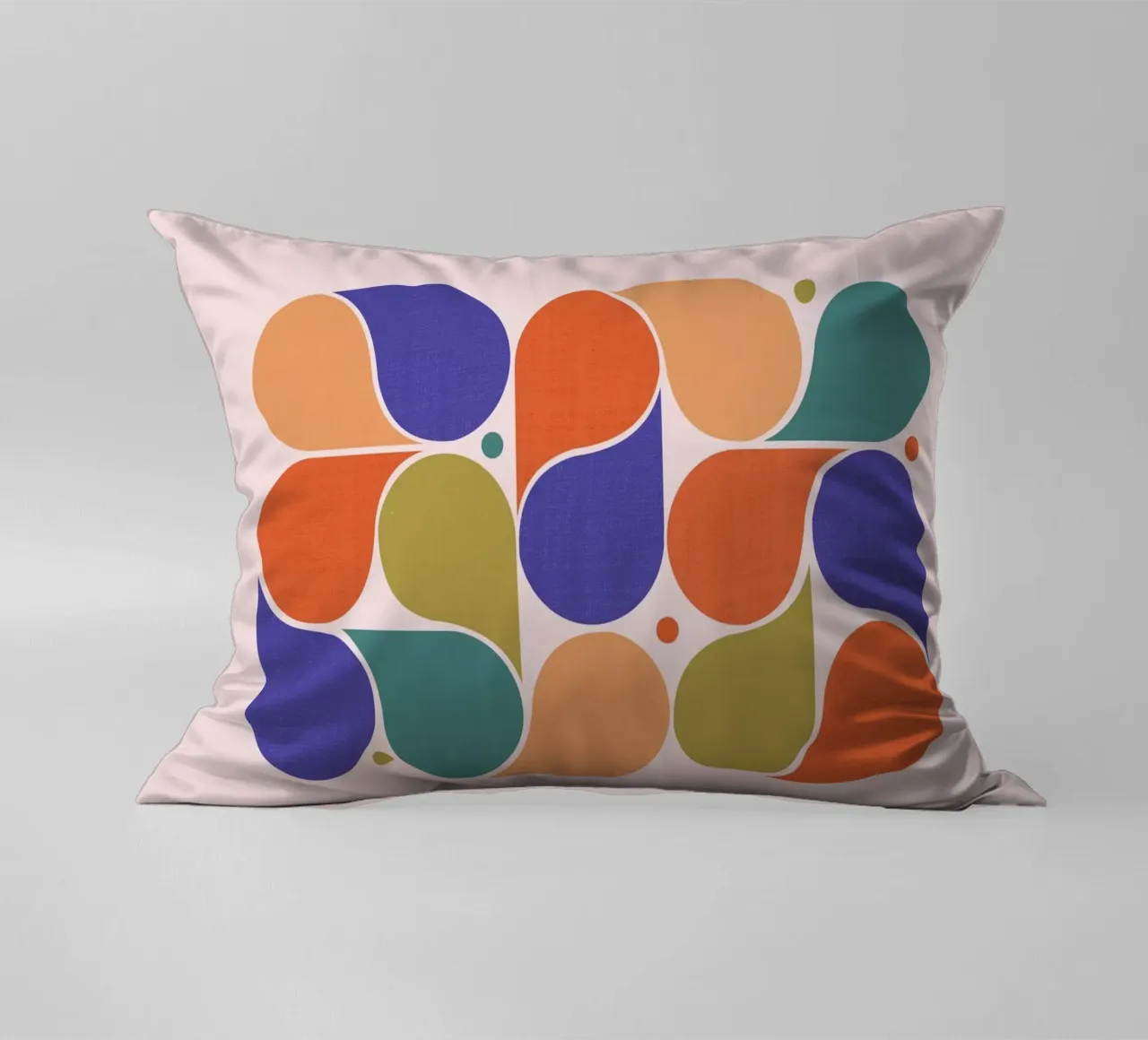 Stampa d'arte di forme geometriche astratte - Palette di colori rétro cuscino da showmemars