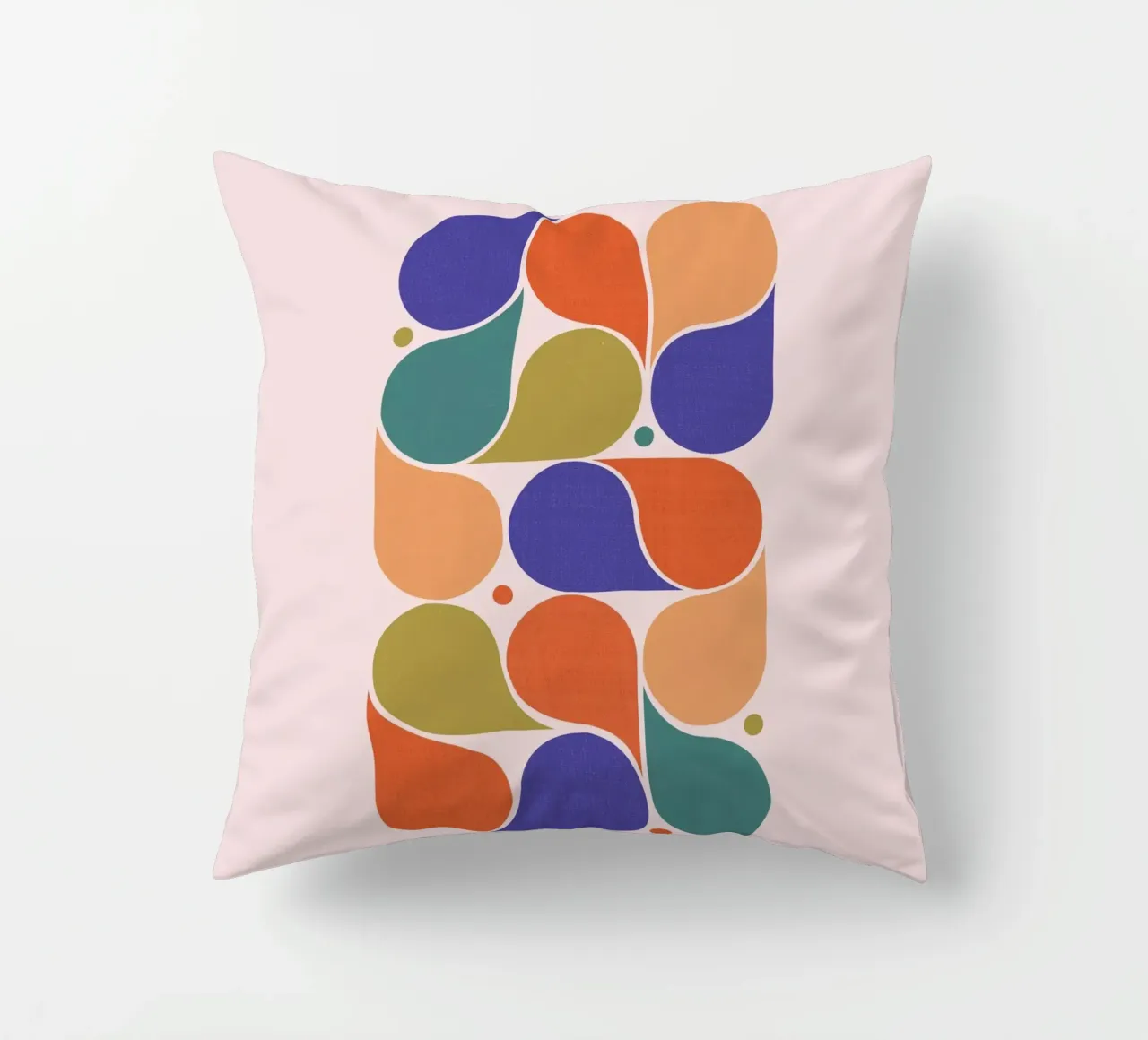 Stampa d'arte di forme geometriche astratte - Palette di colori rétro cuscino da showmemars