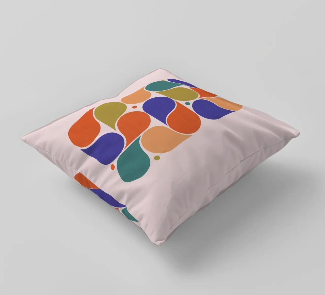 Stampa d'arte di forme geometriche astratte - Palette di colori rétro cuscino da showmemars