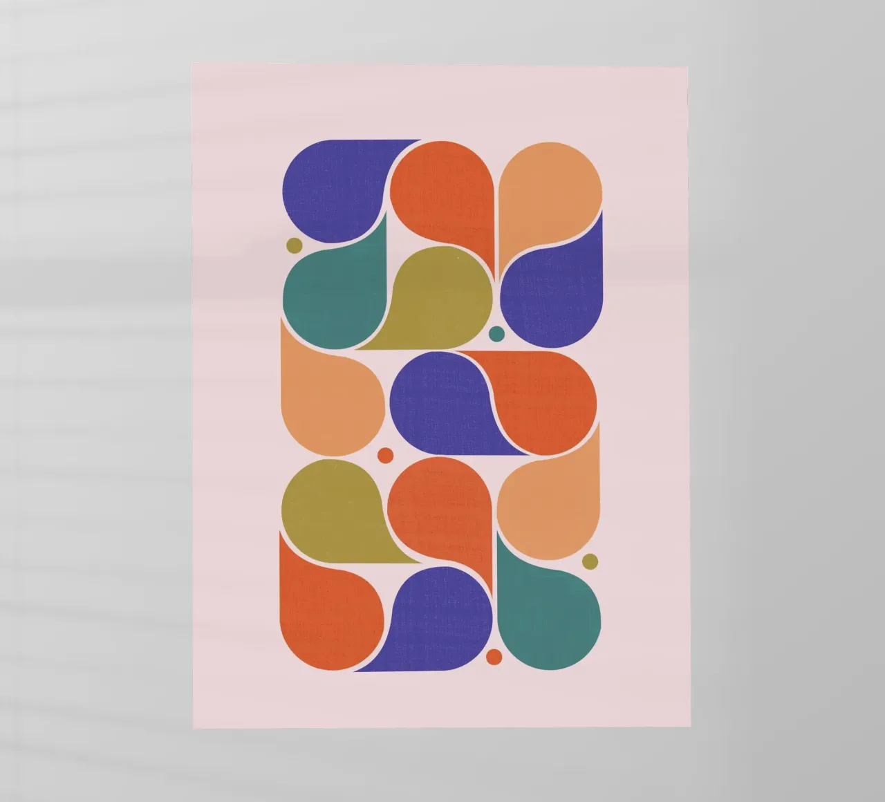 Stampa d'arte di forme geometriche astratte - Palette di colori rétro pellicola backlit da showmemars