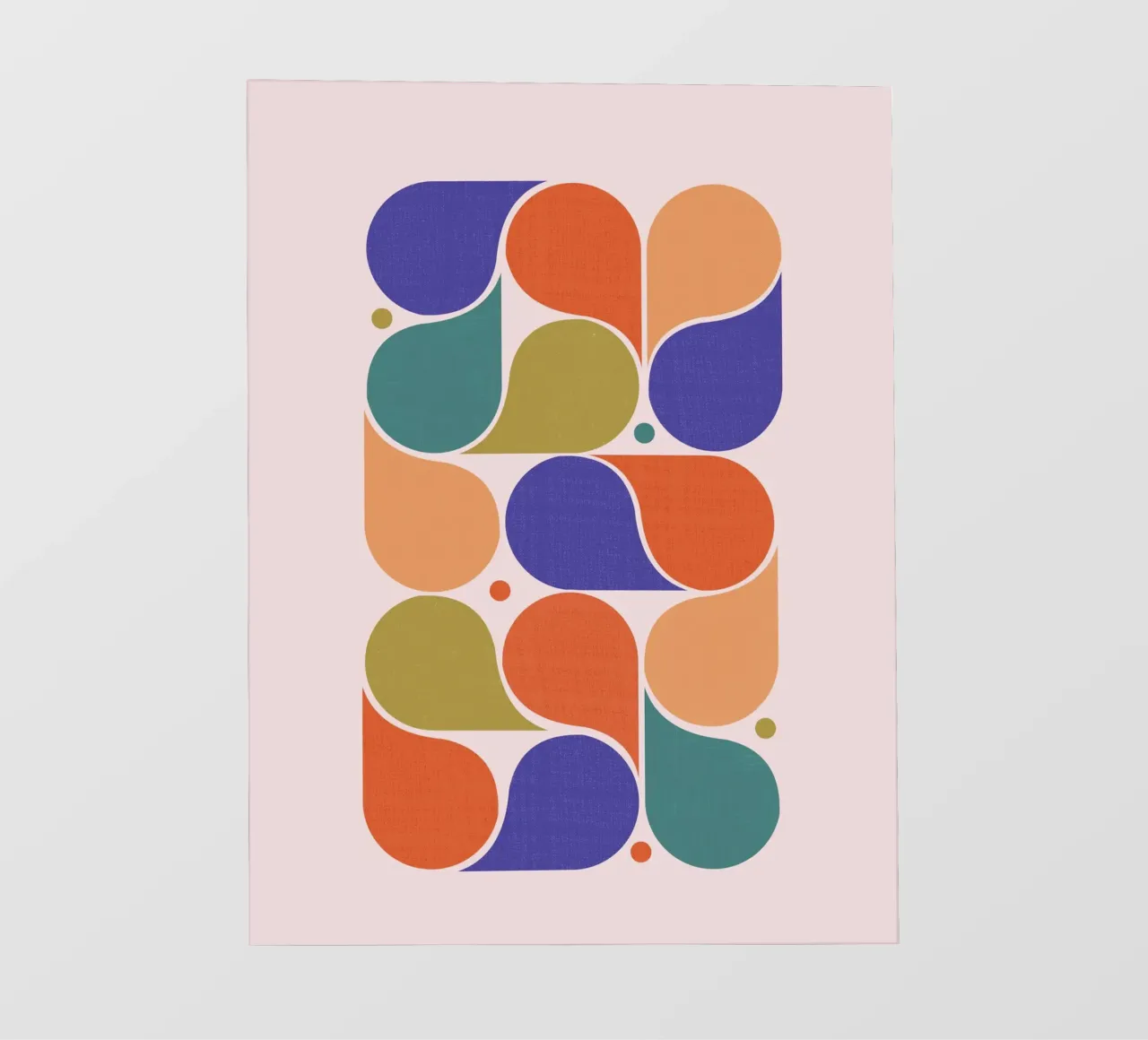 Stampa d'arte di forme geometriche astratte - Palette di colori rétro pellicola backlit da showmemars