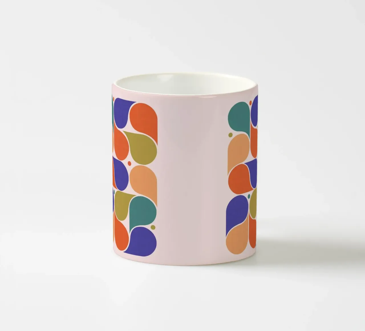 Stampa d'arte di forme geometriche astratte - Palette di colori rétro tazza in ceramica da showmemars
