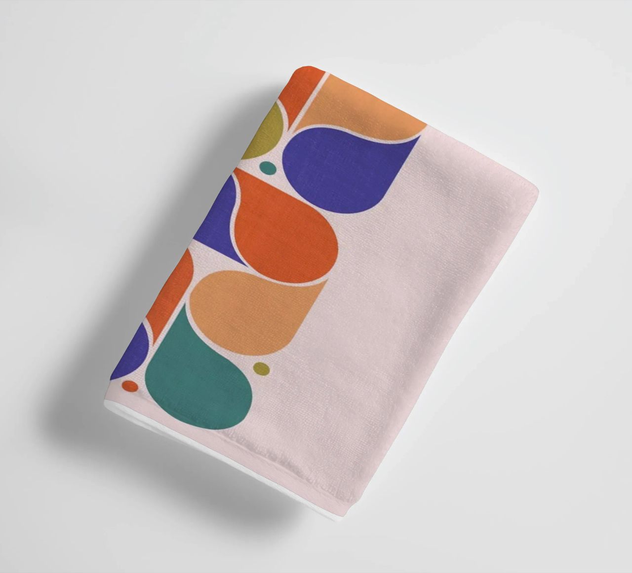 Abstract Geometric Shapes Art Print - Retro Color Palette towel by showmemars