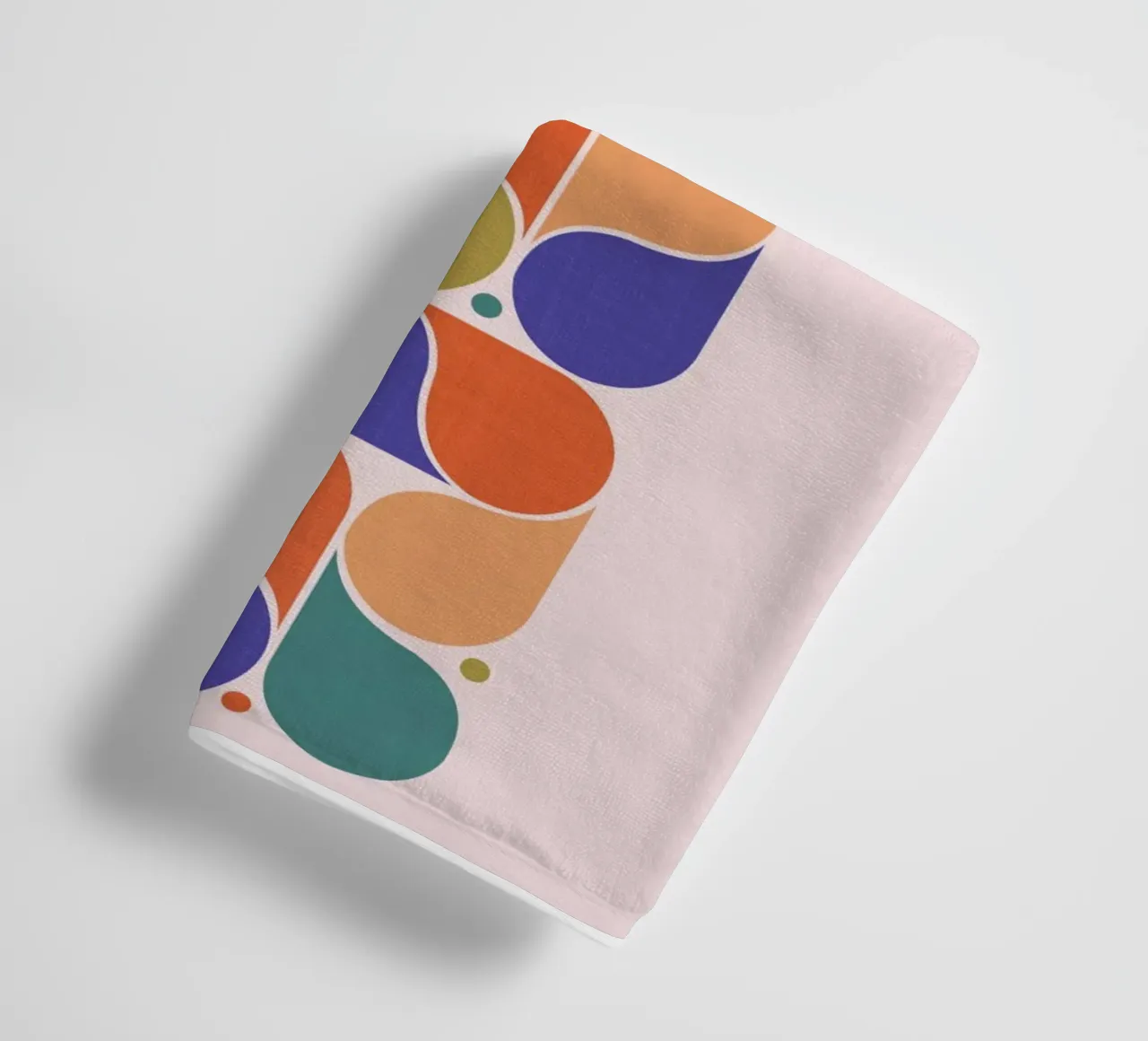 Impression d'art de formes géométriques abstraites - Palette de couleurs rétro serviette de bain de showmemars