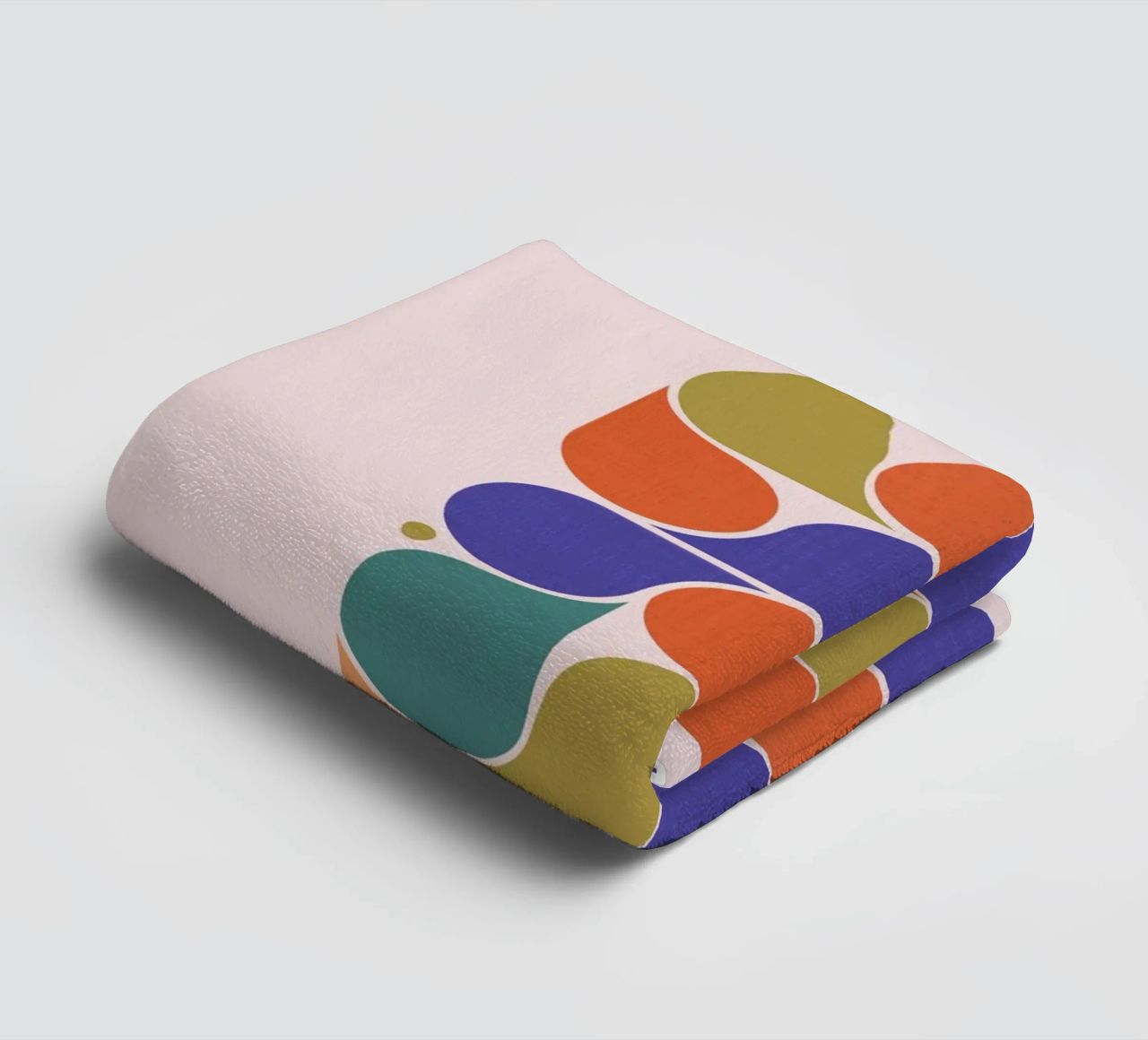 Abstract Geometric Shapes Art Print - Retro Color Palette towel by showmemars