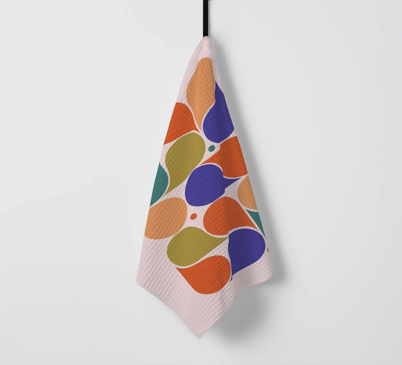 Impression d'art de formes géométriques abstraites - Palette de couleurs rétro torchon de showmemars