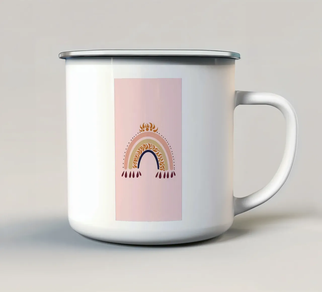 arcobaleno estetico tazza in smalto da bonglantrungmuoi