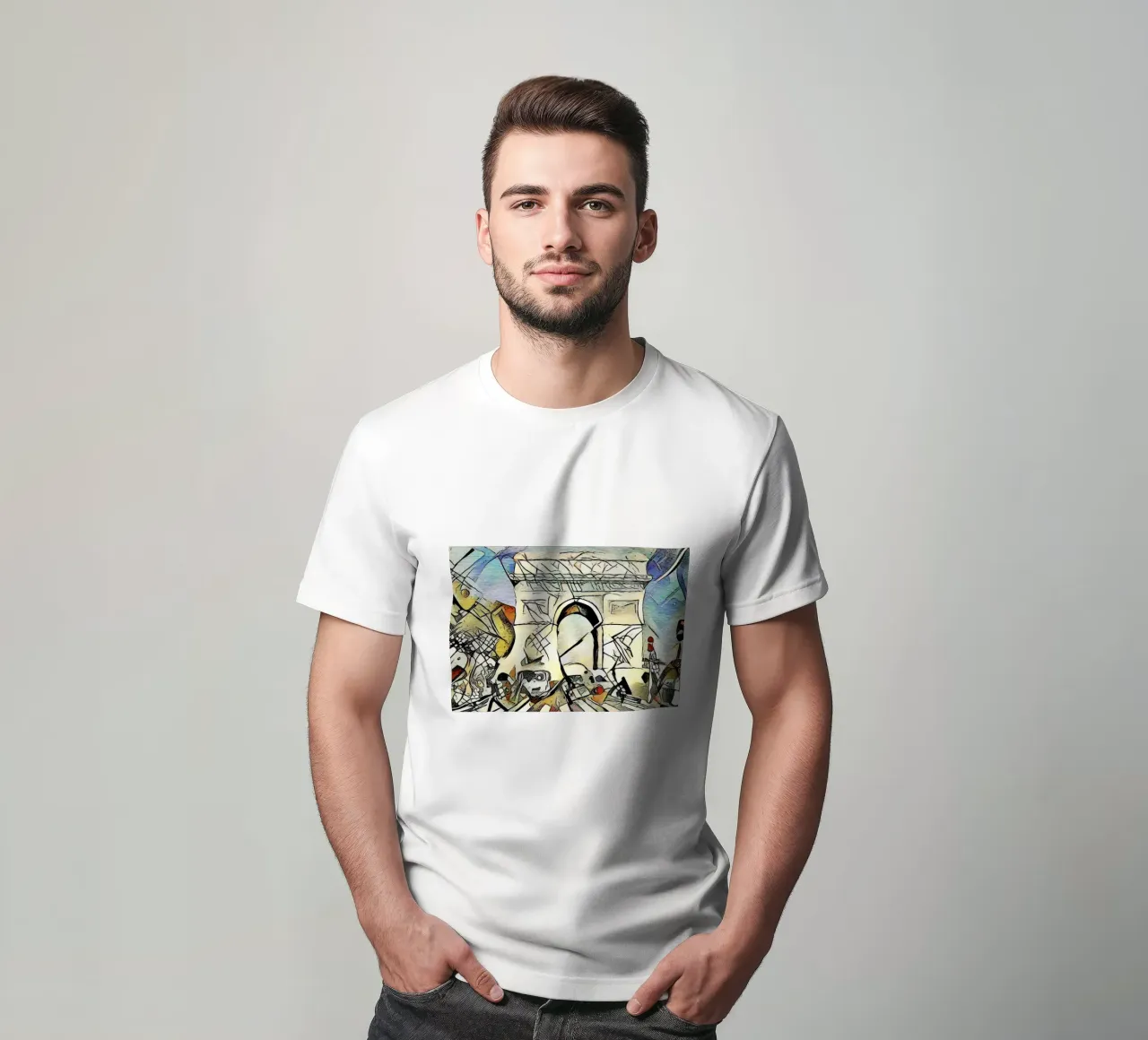 Kandinsky trifft Paris #1 t-shirt da ZAMART