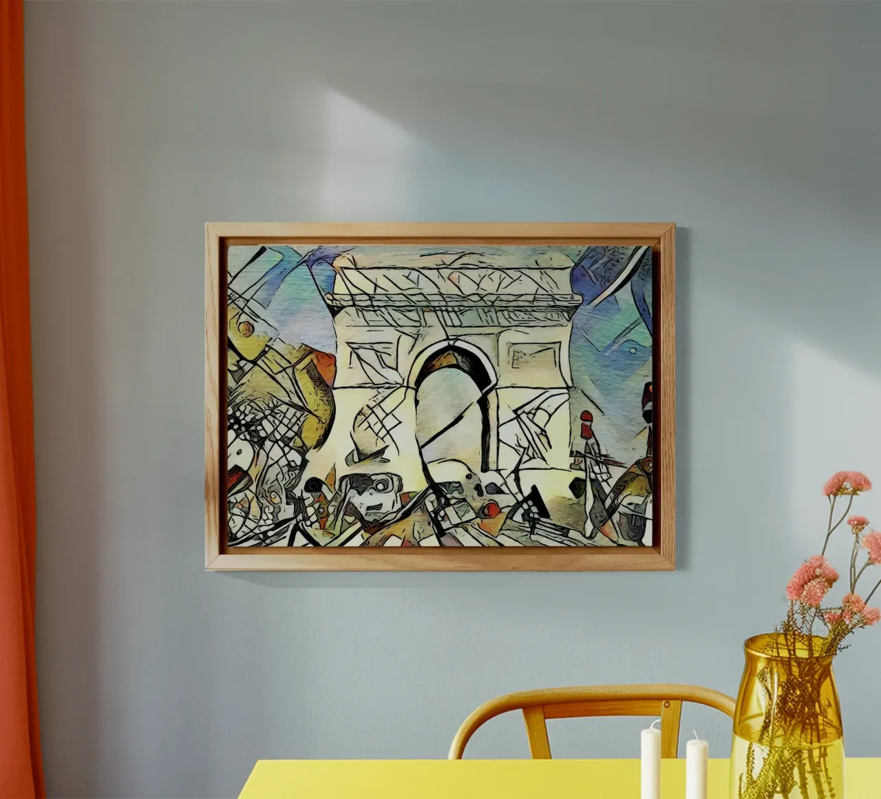 Kandinsky trifft Paris #1 alluminio dibond da ZAMART