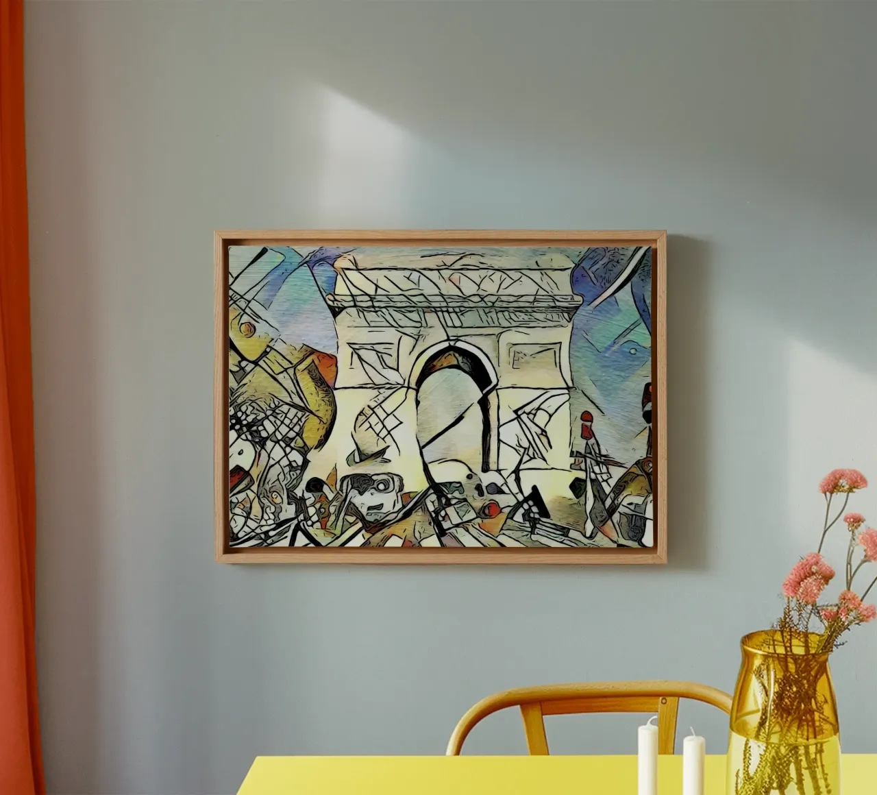 Kandinsky trifft Paris #1 tela con Cornice a cassetta da ZAMART