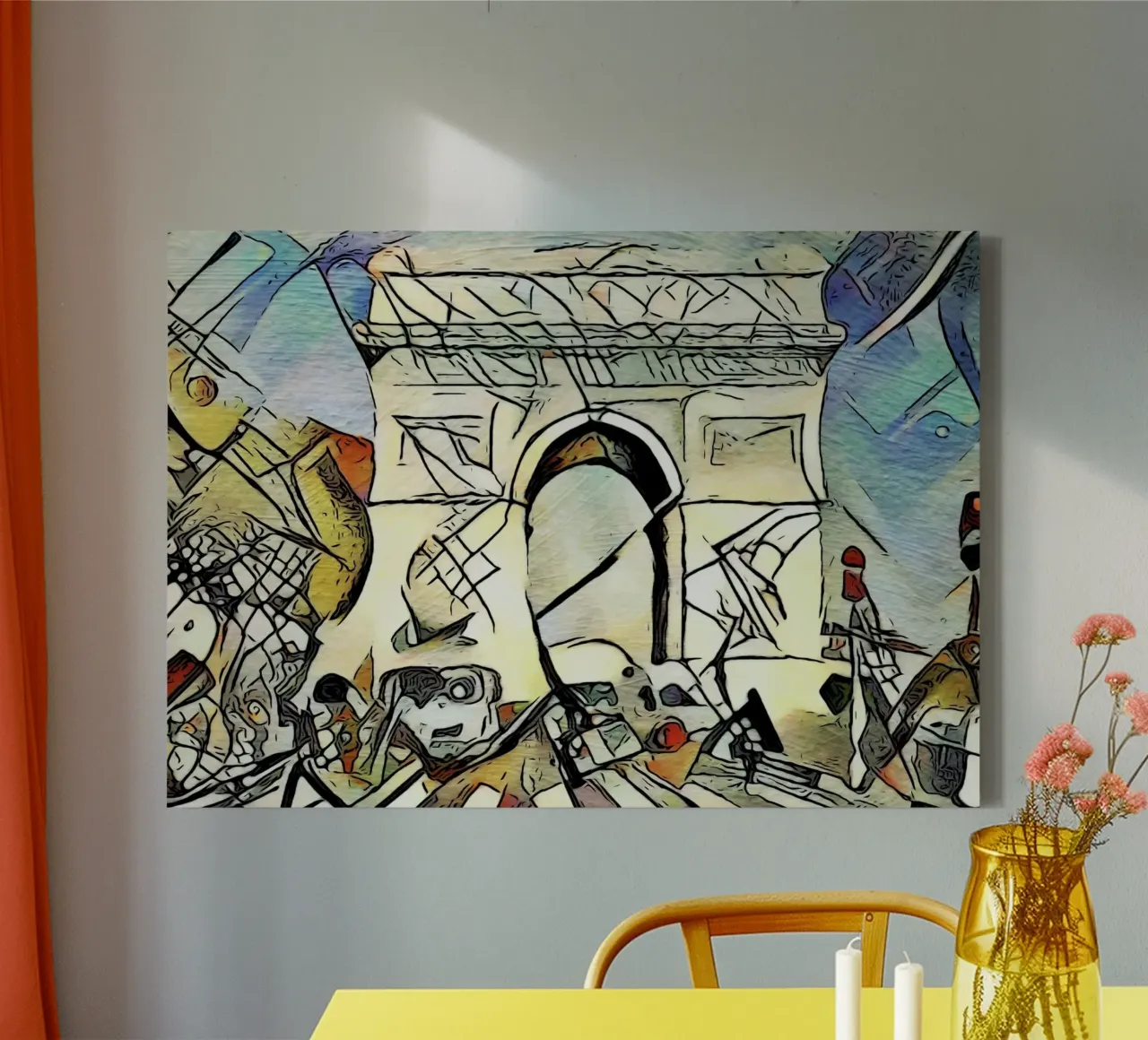 Kandinsky trifft Paris #1 tela con Cornice a cassetta da ZAMART