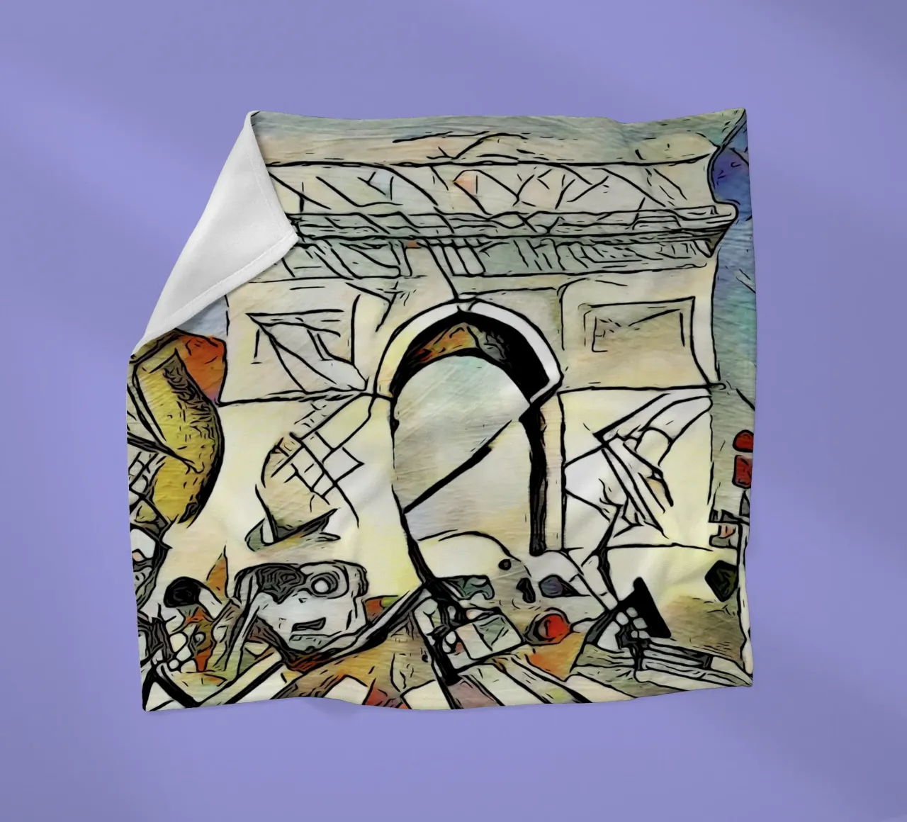 Kandinsky trifft Paris #1 coperta in pile da ZAMART