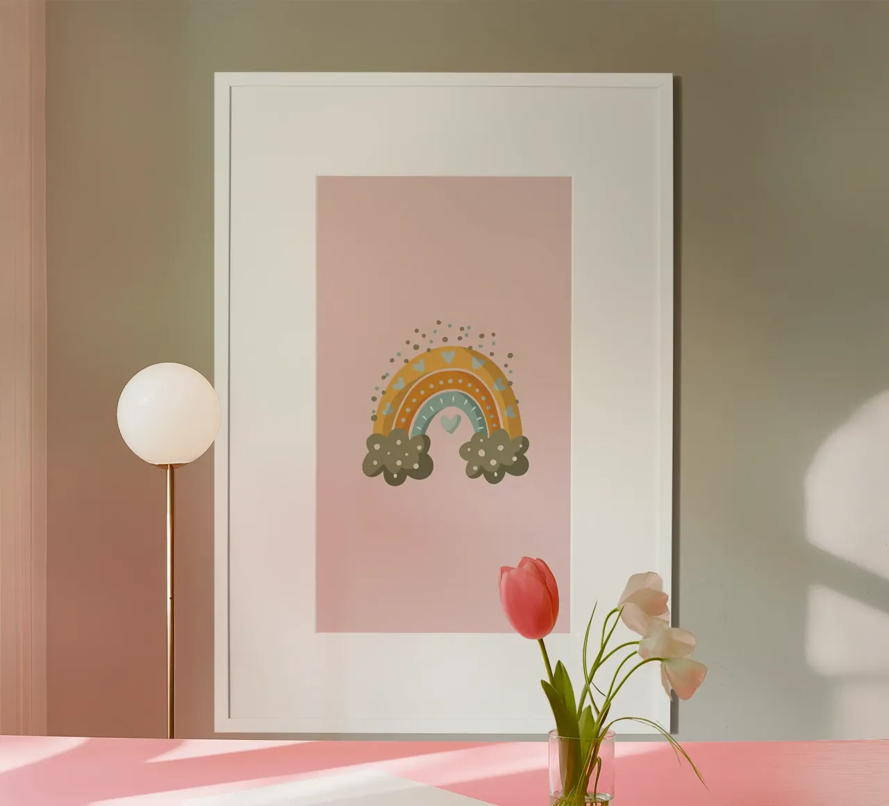 arcobaleno estetico poster con telaio in plastica da bonglantrungmuoi