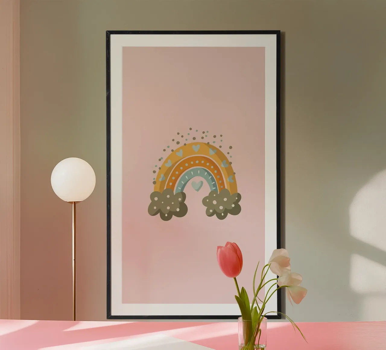 arcobaleno estetico poster con telaio in plastica da bonglantrungmuoi