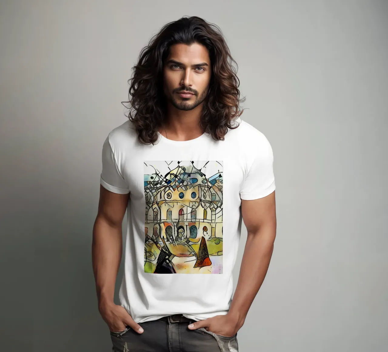 Kandinsky trifft Schloss Belvedere, Wien #1 t-shirt da ZAMART