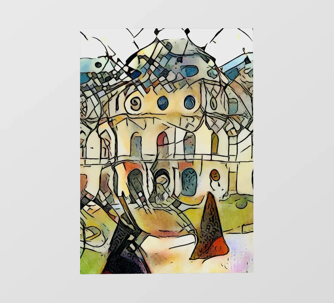 Kandinsky trifft Schloss Belvedere, Wien #1 telo in pvc da ZAMART