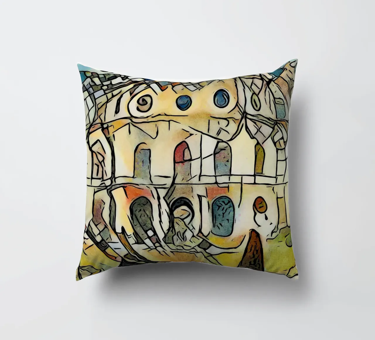 Kandinsky trifft Schloss Belvedere, Wien #1 cuscino da ZAMART