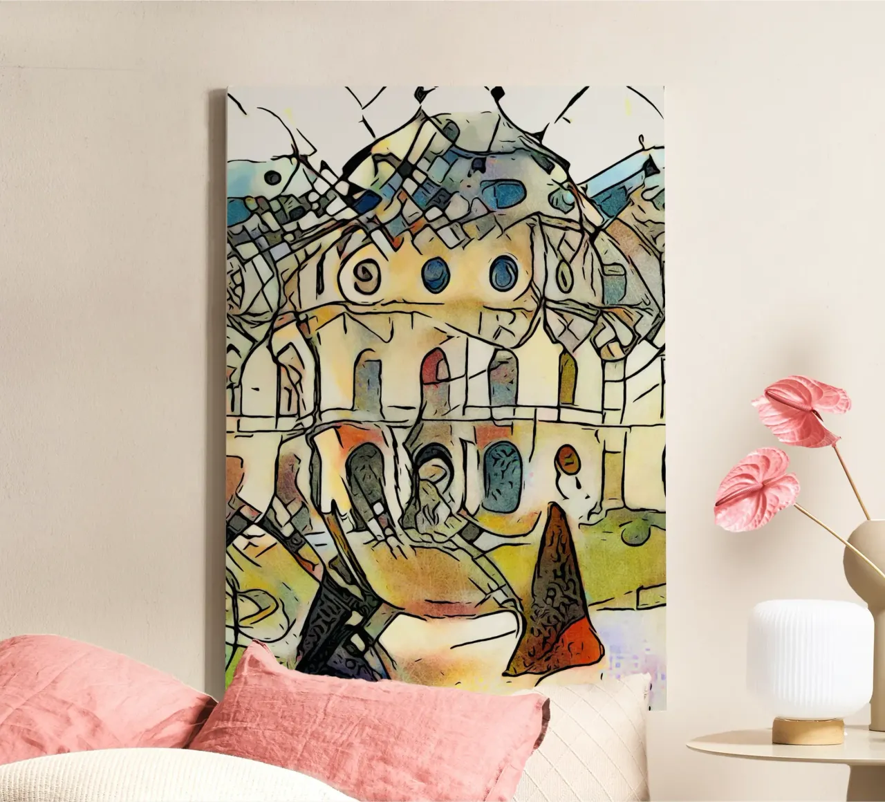 Kandinsky trifft Schloss Belvedere, Wien #1 canvas by ZAMART
