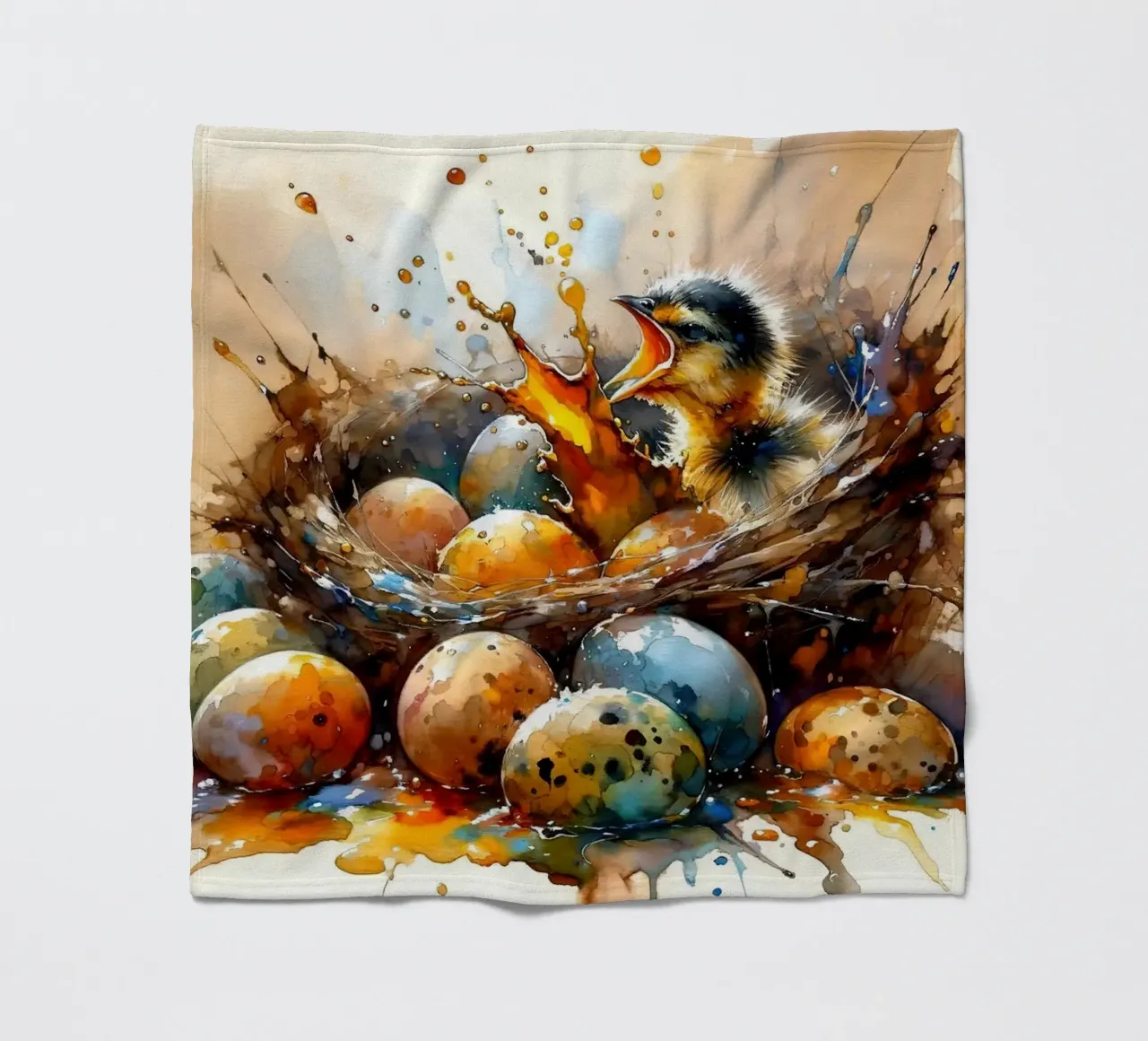 Chick's First Glimpse of the World Fleecedecke von Chromatic Fusion Studio