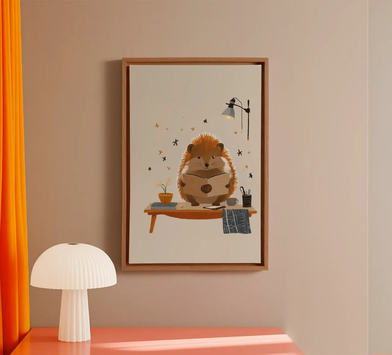 L'ora della storia tela con Cornice a cassetta da KidzStudio