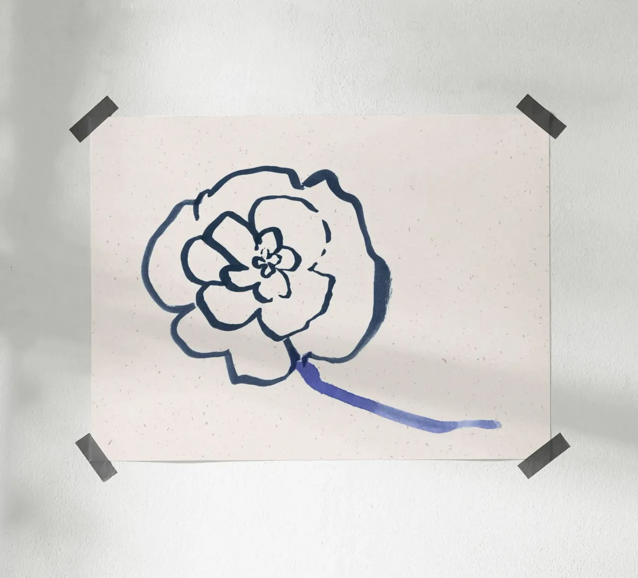 Blue Blooms 07 carta hahnemühle da Leaflover
