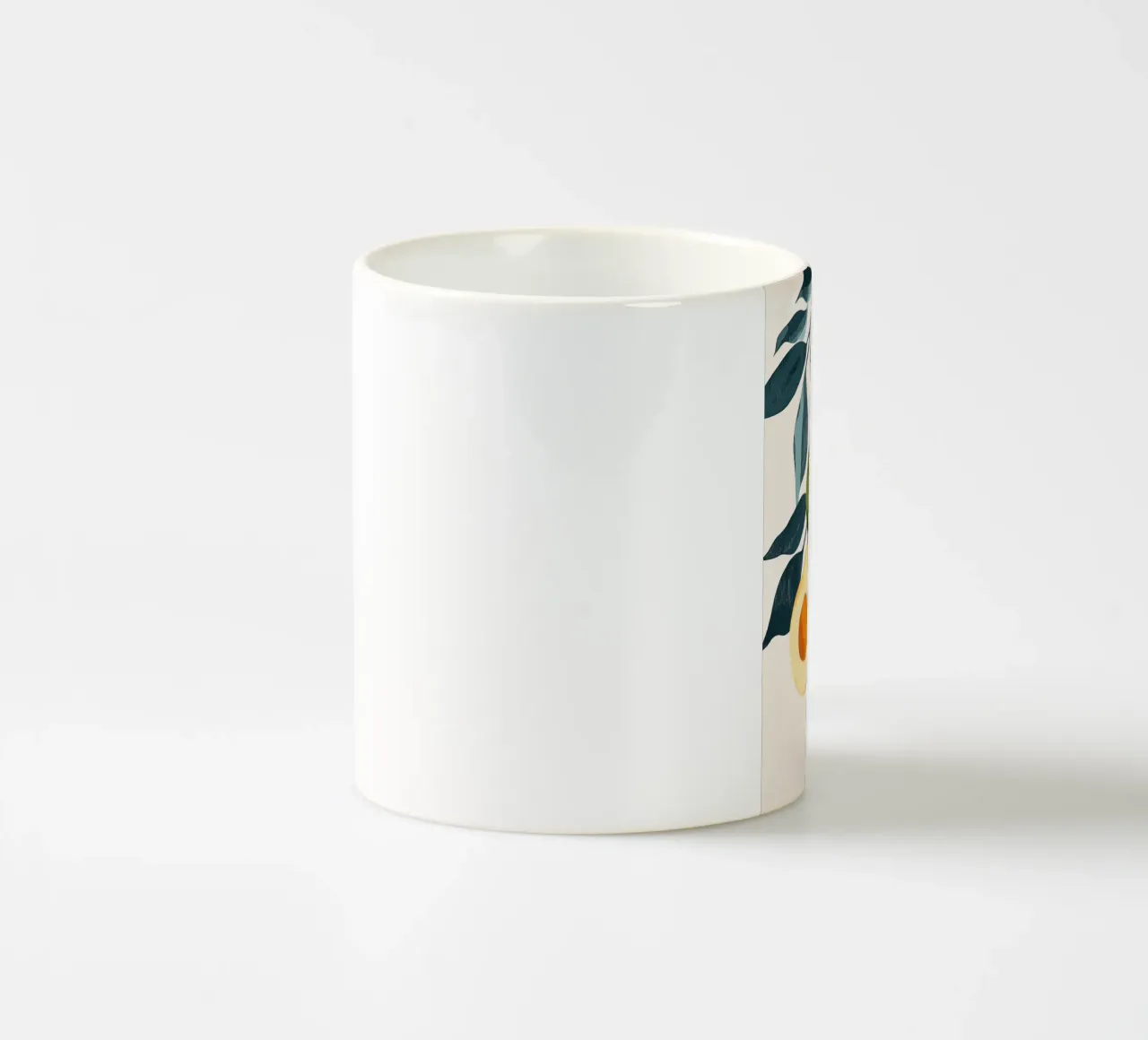 Illustrazione di avocado con foglie tazza in ceramica da Melloi Art Print