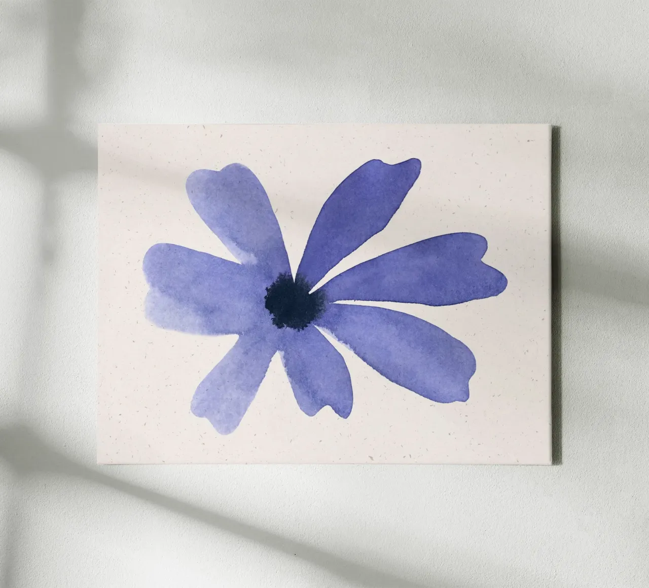 Blue Blooms 08 canvas met Baklijst van Leaflover