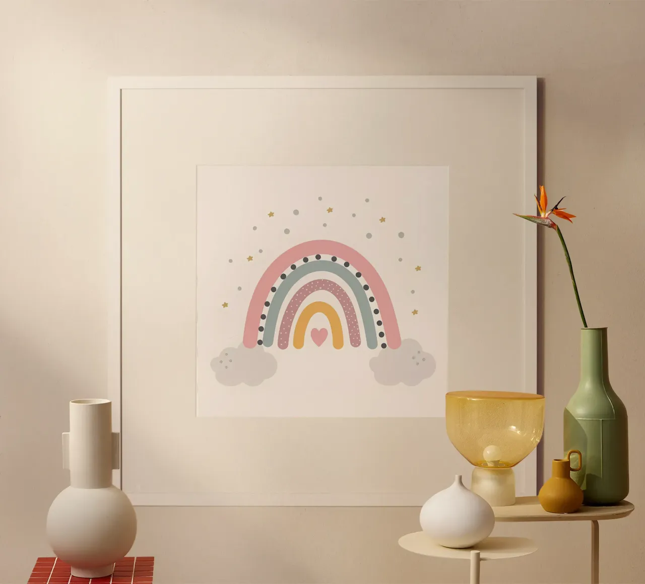 arcobaleno estetico poster con telaio in alluminio da bonglantrungmuoi